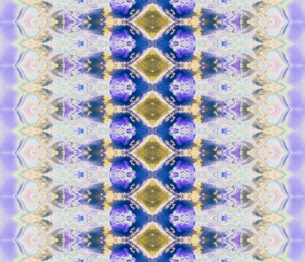 Blue Geo Abstract Impressão Grãos Ácidos Violet Dyed Batik Tinta — Fotografia de Stock