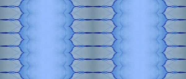Gradiente Azul Zig Jalá Teñido Textil Batik Cepillo Textura Étnica — Foto de Stock