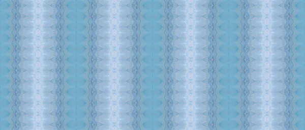 Niebieski Atrament Batik Morska Farba Etniczna Druk Plemienny Zig Zag — Zdjęcie stockowe