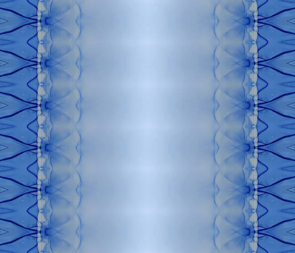Kék Gradient Textúra Etnikai Zig Zag Brush Etnikai Festék Ecset — Stock Fotó