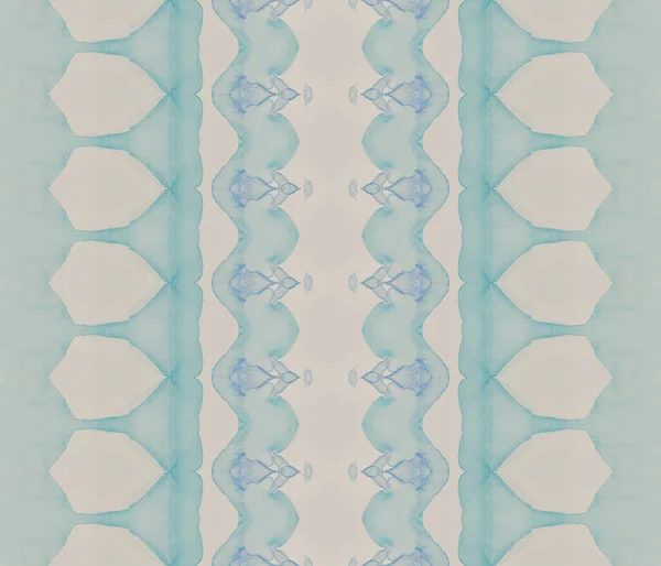 Stampa Blu Senza Cuciture Inchiostro Marino Acquerello Ethnic Textile Batik — Foto Stock