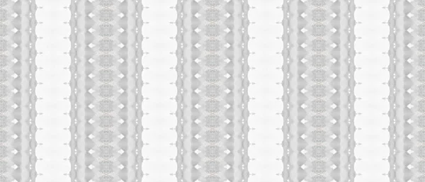 Zabarwiony Druk Szary Pasek Etniczny Jasne Geo Zig Zag Biały — Zdjęcie stockowe