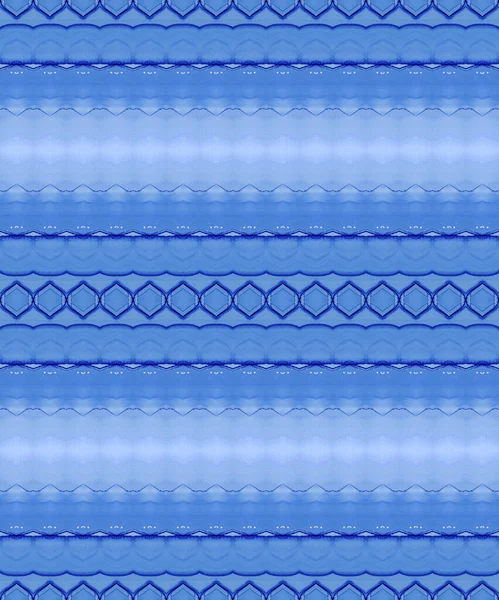 Stripe Brilhante Escova Tribal Stripe Pincel Repetição Azul Tinta Luz — Fotografia de Stock