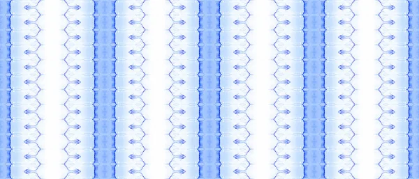 Impressão Tarja Tingida Pintura Repetição Azul Tinta Étnica Azul Corante — Fotografia de Stock