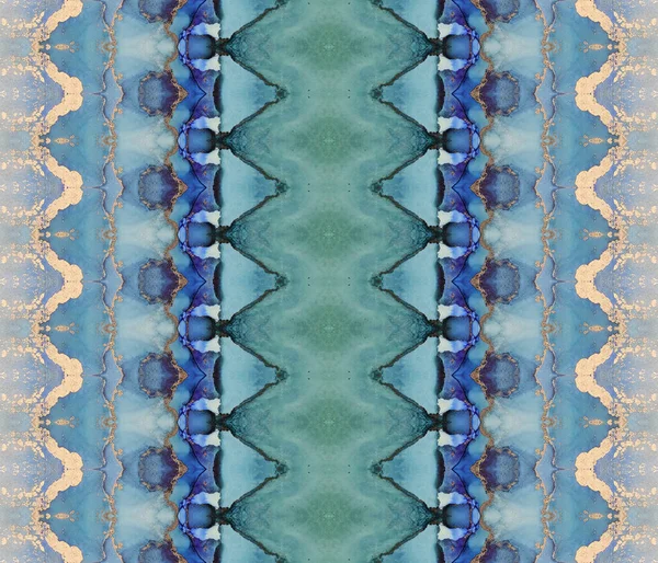 Blue Dye Abstract Brosse Tribale Rose Textile Encre Imprimé Teint — Photo