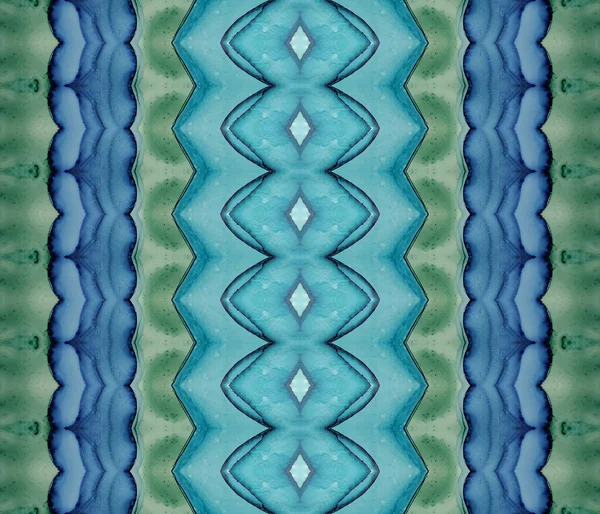 Havskräftsfärg Blå Böhmiska Randen Sky Ink Batik Grön Färgad Borste — Stockfoto