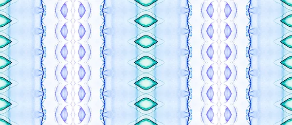 Impression Motif Teint Pinceau Textile Ethnique Encre Batik Bleue Peinture — Photo
