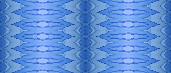 Blue Tie Dye Batik Dyed Textile Batik Sky Tribal Paint — Stock Photo, Image