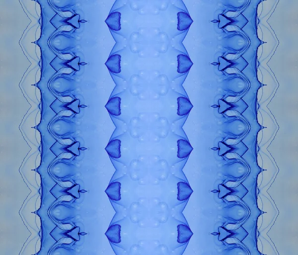 Plemienna Farba Batik Niebieski Atrament Batik Etniczny Batik Stripe Odcisk — Zdjęcie stockowe