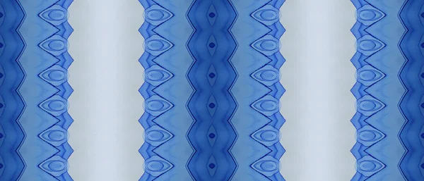 Tinta Étnica Azul Cepillo Abstracto Azul Cepillo Teñido Brillante Light — Foto de Stock