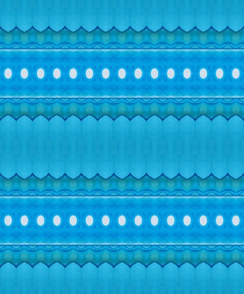 緑の部族ブラシ グリーン エスニック スカイ パターン ブルーインク水彩 青い民族画 オーシャン インク プリント — ストック写真