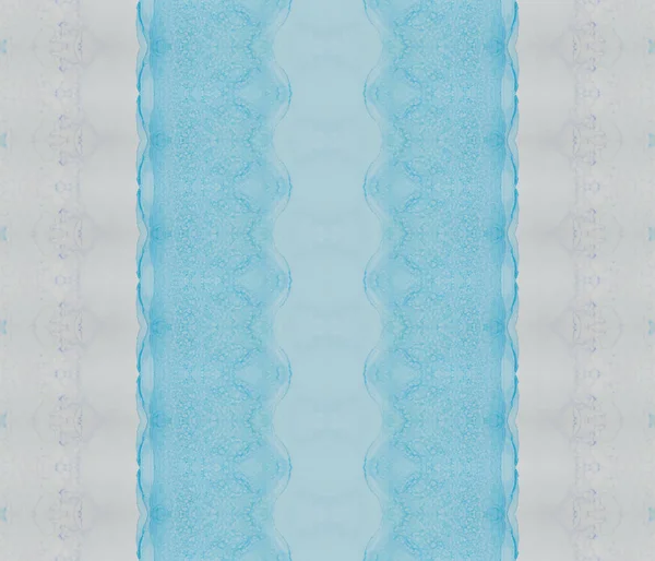 Padrão Boêmio Azul Escova Tintura Gravata Étnica Pincel Abstrato Azul — Fotografia de Stock