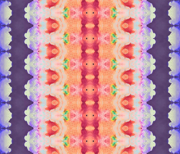 Red Geo Pattern Acquerello Inchiostro Acido Colorante Viola Texture Tribale — Foto Stock