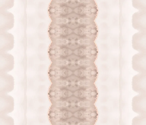 Brązowy Batik Plemienia Beżowy Farba Atramentowa Niebiańskie Paski Beżowy Barwnik — Zdjęcie stockowe