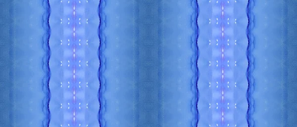 Ethnic Paint Tie Dye Blue Bohemian Pattern Tribal Ink Brush — Stock Photo, Image