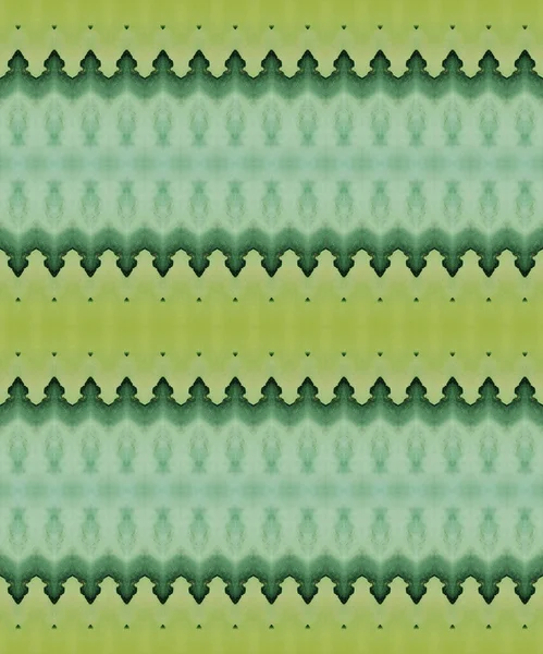 Zöld Törzsi Textil Aranyszínű Nyakkendőfesték Barna Gradient Stripe Arany Tinta — Stock Fotó