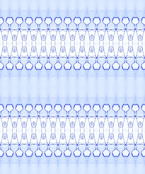 Ocean Stripe Blue Batik Tinta Tengeri Festett Batik Kék Nyakkendős — Stock Fotó