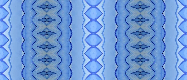 Batik Zig Zag Tinto Pennello Tinto Chiaro Pittura Blu Senza — Foto Stock