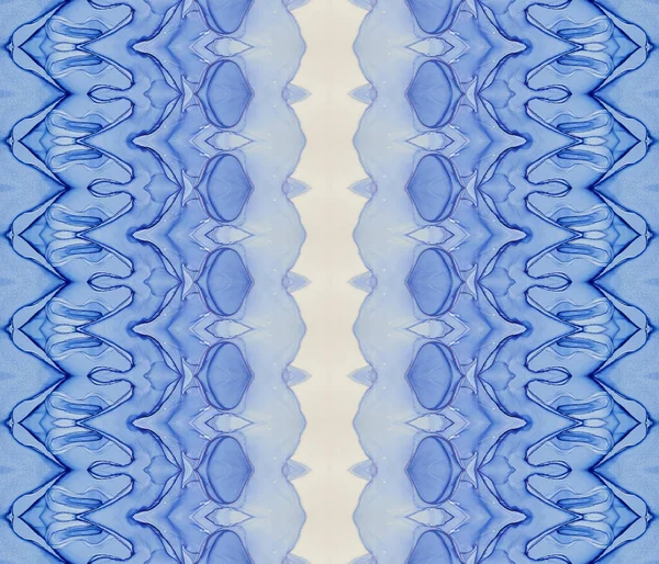 Ζωγραφική Φυλετικών Προτύπων Μπλε Χρώμα Επανάληψης Έθνικ Brush Batik Μπλου — Φωτογραφία Αρχείου