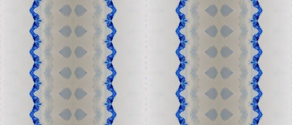 Boyalı Kravat Boyası Etnik Mürekkep Deniz Boyalı Fırça Mavi Etnik — Stok fotoğraf