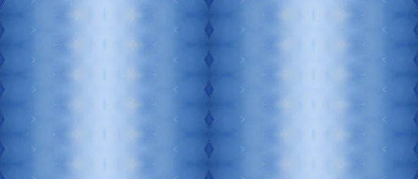 Pincel Tinta Tingido Sea Ethnic Batik Tinta Étnica Azul Pincel — Fotografia de Stock