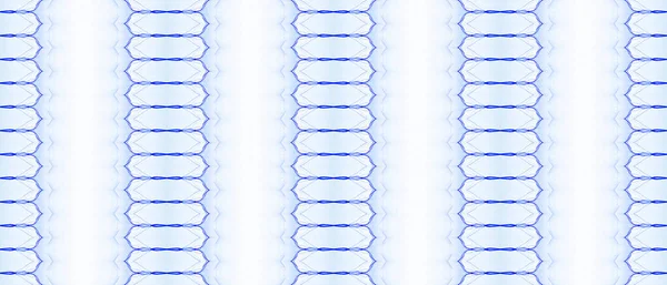 蓝色纹理刷 明亮的部落巴蒂克 蓝色波希米亚齐格扎格种族模式印刷品 天空墨水水的颜色 染过的领带染料涂料 蓝色的民族墨水 部落油漆条带 染色油墨巴蒂克 海之剑 — 图库照片