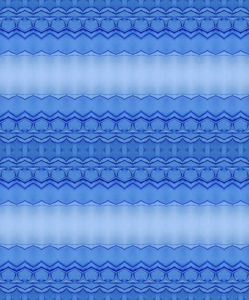 Ελαφρύ Έθνικ Μπατίκ Μπλε Bohemian Γραβάτα Dye Αποτυπώματα Μελανιού Μπλου — Φωτογραφία Αρχείου