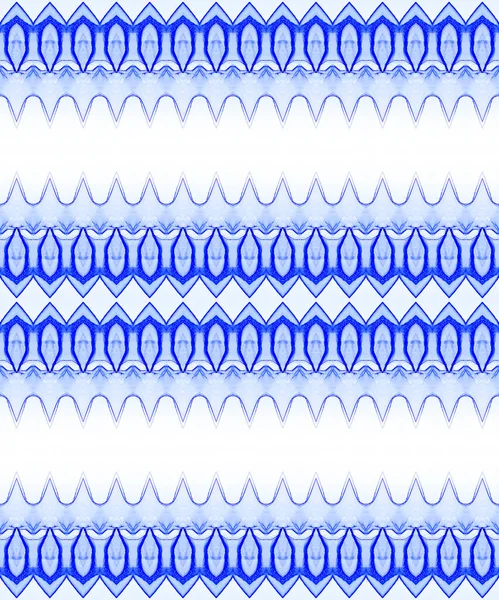Lekka Farba Etniczna Batik Textile Ubarwiona Szczotka Tekstury Niebieski Tusz — Zdjęcie stockowe