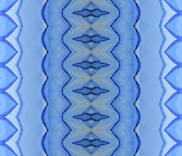 Têxtil Boêmio Azul Listra Impressão Tingida Tinta Tribal Batik Impressão — Fotografia de Stock