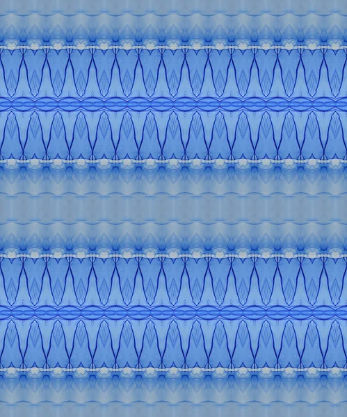 Ocean Batik Pinsel Leicht Gefärbt Blaue Abstrakte Batik Blue Bohemian — Stockfoto