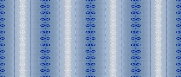 青の繰り返しバティック スカイインク水彩 海の部族ブラシ 民族模様プリント 青のグラデーションのバティック 青のバティック インク 部族Zig Zagペイント 染めプリントテクスチャ — ストック写真