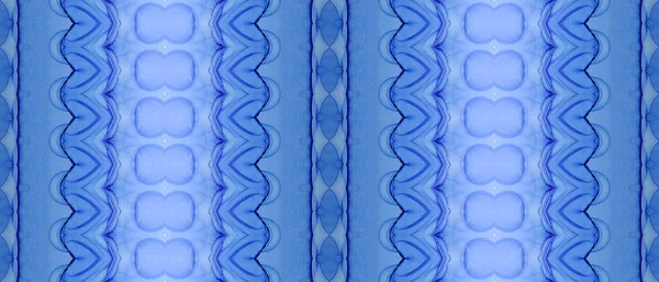 Dyed Abstract Print Ethnic Stripe Batik Blue Repeat Batik Blue — Stock Photo, Image