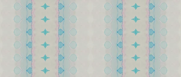 Geo Zig Zag Tribal Tintura Batik Rosa Impressão Azul Tingida — Fotografia de Stock