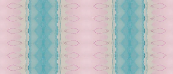 Sky Ethnic Batik Tinta Azul Aquarela Impressão Textura Rosa Pincel — Fotografia de Stock
