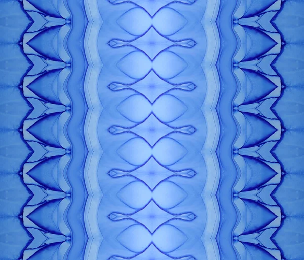 Batik Boêmio Azul Padrão Azul Batik Padrão Tribal Imprimir Textura — Fotografia de Stock