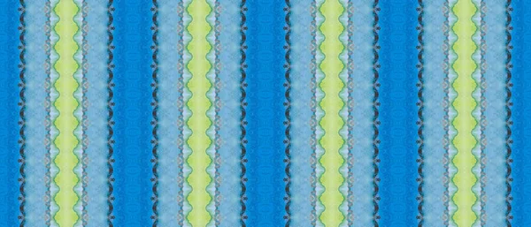 Textile Ethnique Bleu Imprimé Teint Brun Green Dye Abstract Encre — Photo