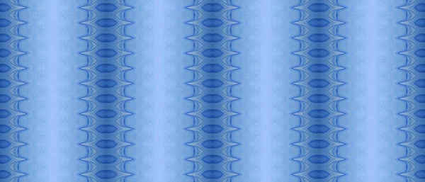 Blue Tie Dye Print Blue Batik Ink Ethnic Stripe Print — Stock Photo, Image
