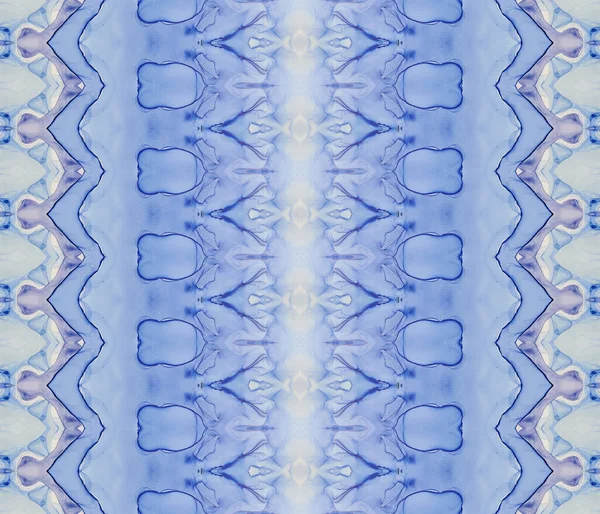 Textile Bleu Bohême Peinture Bleue Répétition Batik Encre Teinte Brosse — Photo