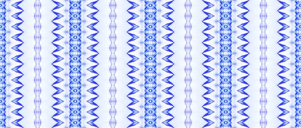 Rayas Azules Bohemia Impresión Tinte Corbata Étnica Impresión Tinta Teñida —  Fotos de Stock