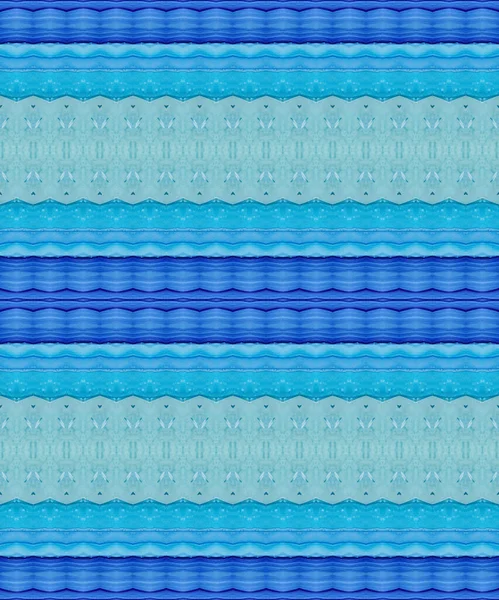 Sky Ink Brush Sea Dye Batik Blauw Geverfd Print Groene — Stockfoto