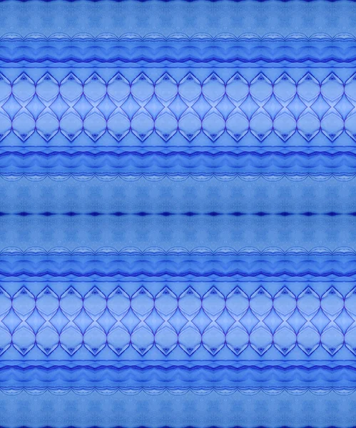 Blue Gradient Tie Dye Tribal Paint Zig Zag Blå Batik — Stockfoto