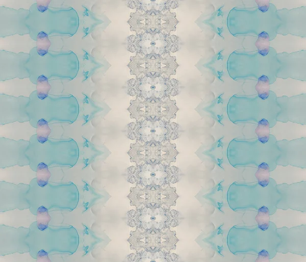Tengeri Törzsi Ecset Rózsaszín Festék Akvarell Kék Batik Tinta Kék — Stock Fotó