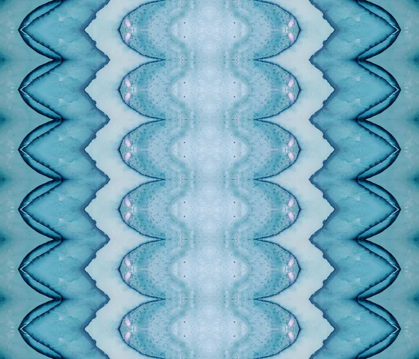 Sea Dyed Print Blue Ink Abstract Blue Grain Zig Zag — Stockfoto