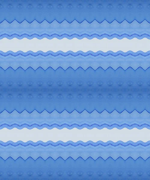 Niebieska Farba Krawatów Etniczna Faktura Batik Morze Zigzag Plemienny Tusz — Zdjęcie stockowe