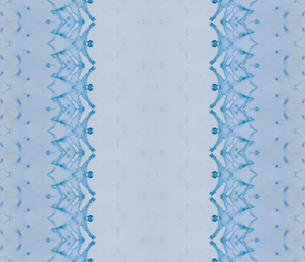 Brosse Encre Teinte Encre Batik Bleue Textile Dégradé Bleu Peinture — Photo