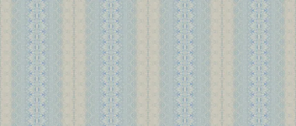 Blauwe Boheemse Zig Zag Sky Ink Aquarel Verfschilderij Textuur Etnische — Stockfoto