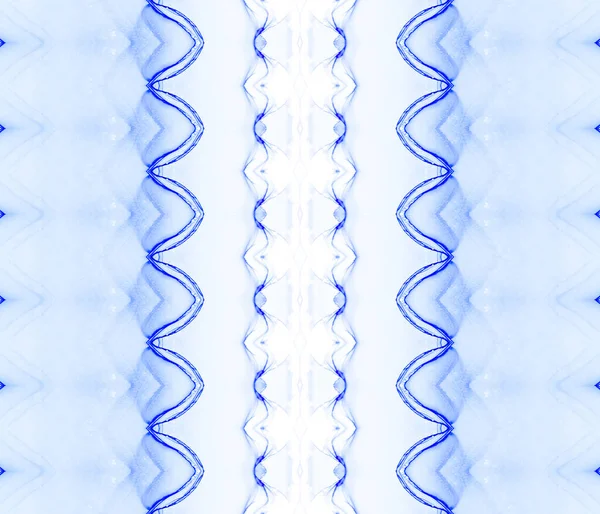 エスニック インク ブラシ スカイインク水彩 青グラデーションパターン ストライプペイント 部族印刷Zig Zag ライト トライバル — ストック写真