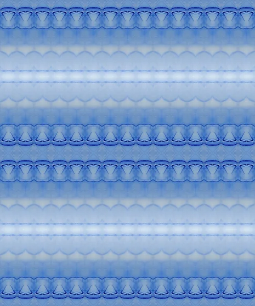Plemienna Farba Zig Zag Niebieski Krawat Barwnik Batik Szczotka Ocean — Zdjęcie stockowe