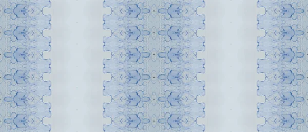 Niebieska Farba Abstrakcyjna Niebieski Gradient Batik Etniczna Szczotka Tekstylna Niebieski — Zdjęcie stockowe