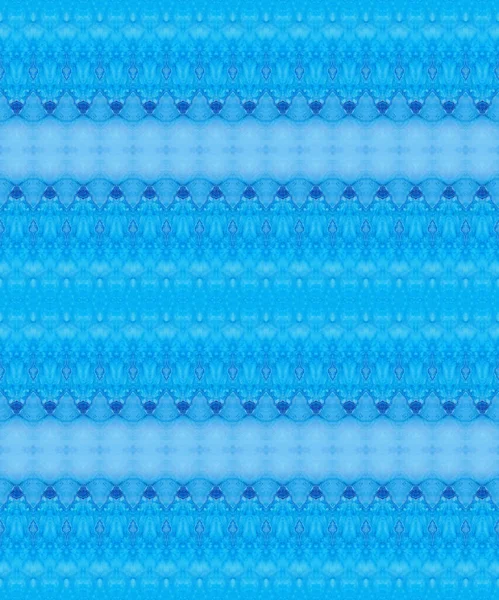 Mano Azul Zig Jalá Estampado Tinta Dorada Patrón Oro Batik —  Fotos de Stock